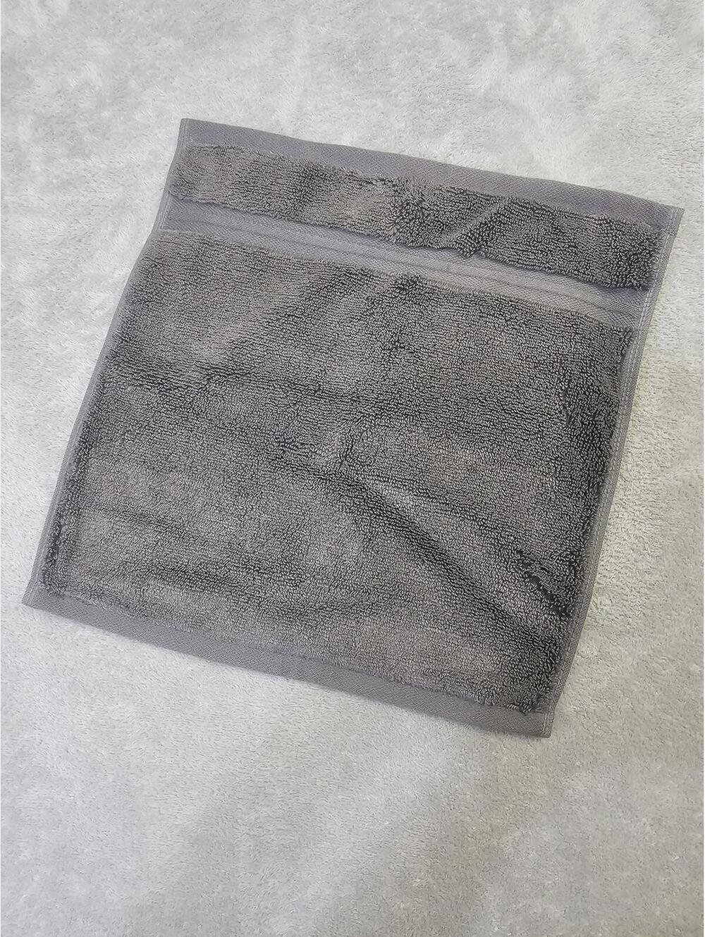 lot of 2 Threshold spa plush dark gray wash rag 13in x 13in